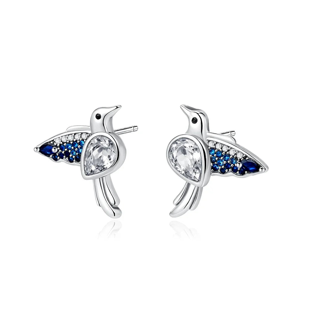 925 Silver Butterfly Cherry Stud Earrings | Fine Jewelry Gift for Women