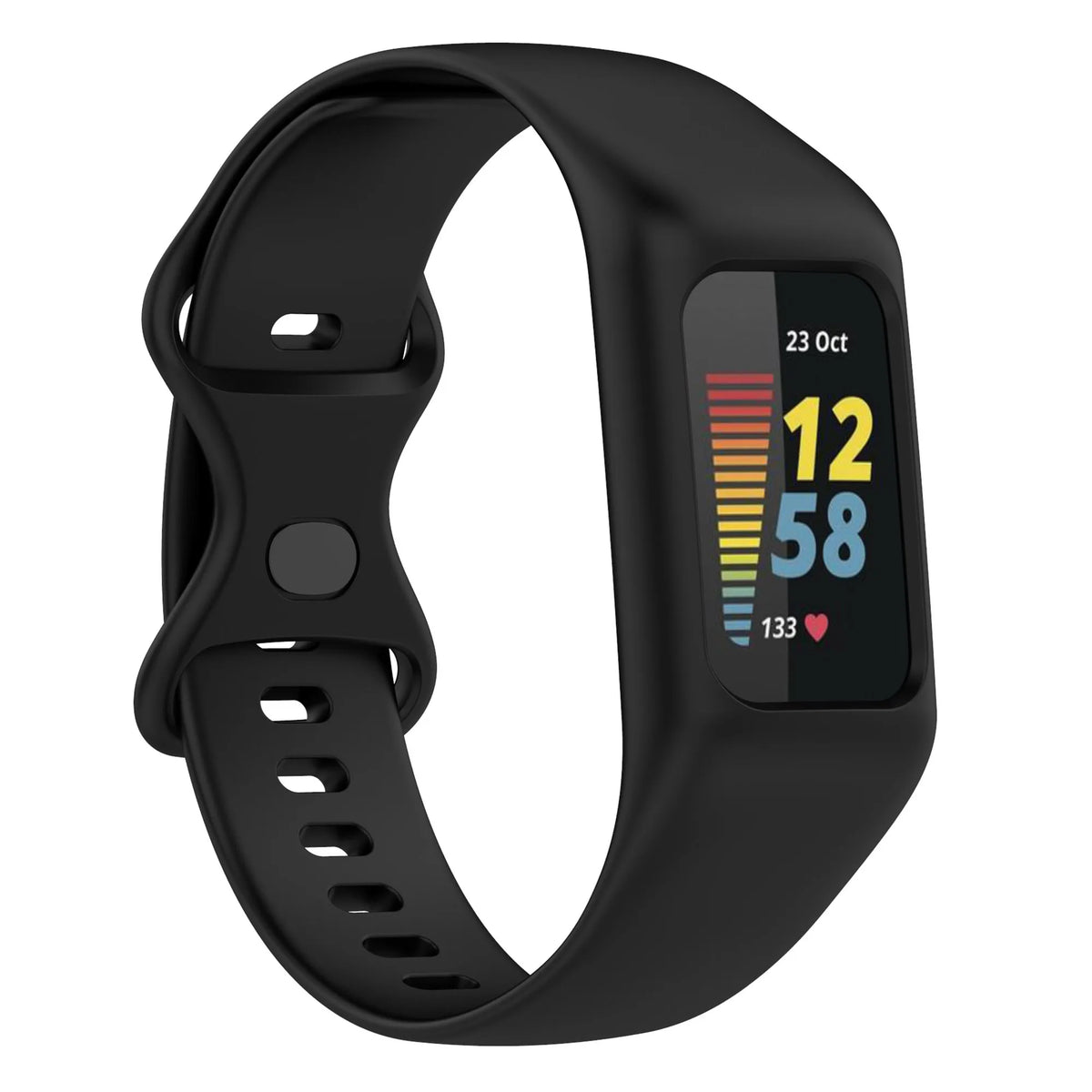 Fitbit Charge 5 & 6 Silicone Sport Band with Built-In Case