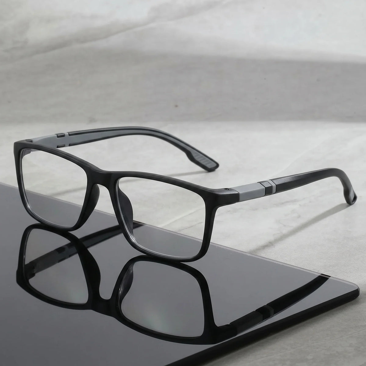 10 Pairs Of Sports Square Reading Glasses, Anti Blue Light And Anti Slip Mirror Legs, Office Daily Reading Glasses Set