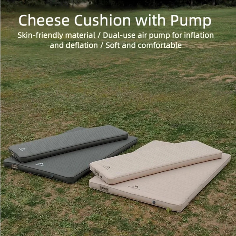 Mountainhiker Outdoor Camping with Air Pump Air Cushion Mattress Automatic Inflatable Bed Portable Outdoor Inflatable Mat Cheese
