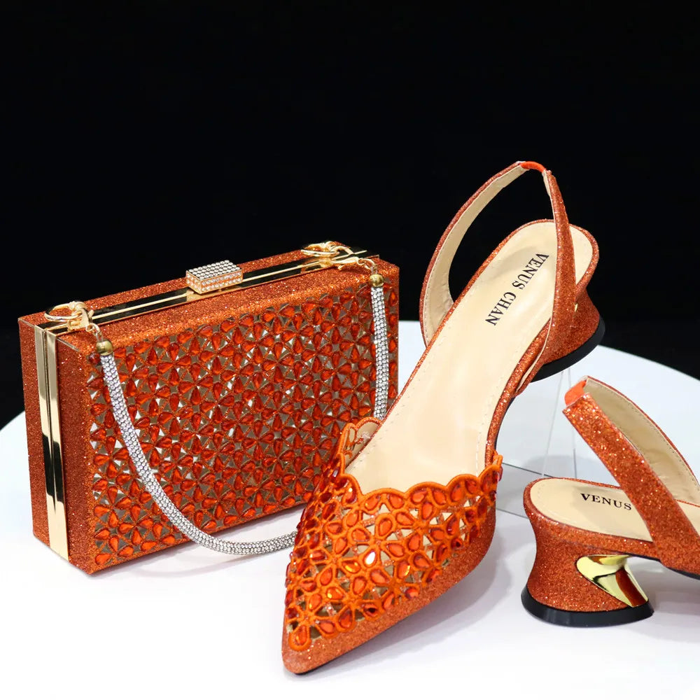 Conjunto italiano de zapatos y bolso Nuevo HFG1-10