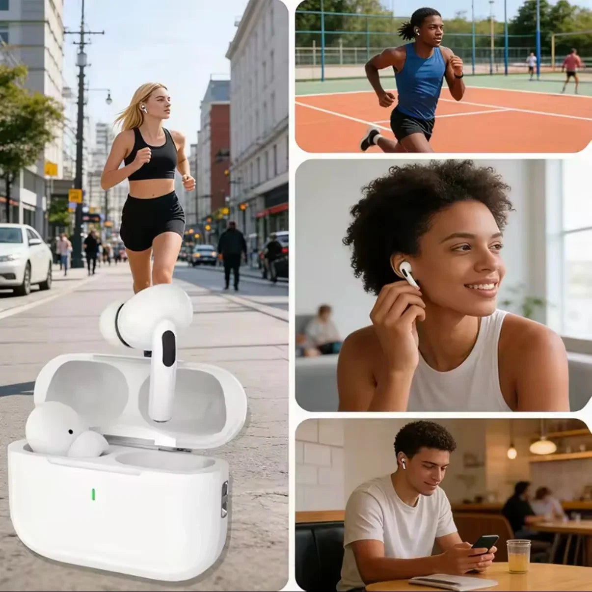 UEESFIT A5 Bluetooth Earphone ENC Mini Wireless Earbuds Active Noise Cancelling Sport Headsets Game Headphone For All Smartphone