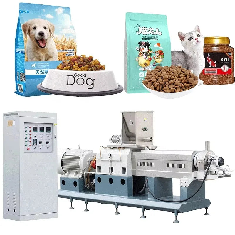 Custom Full Automatic Pet Food Manufacturing Machinery Dog Feed Production Line Automatic Cat Food Making Machine