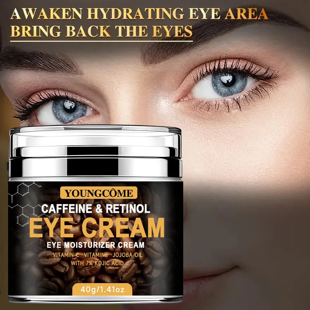 Caffeine Eye Cream Fade Dark Circles Eye Cream Firming Removal Puffiness Moisturizing Lightening  Anti-aging Eye Cream