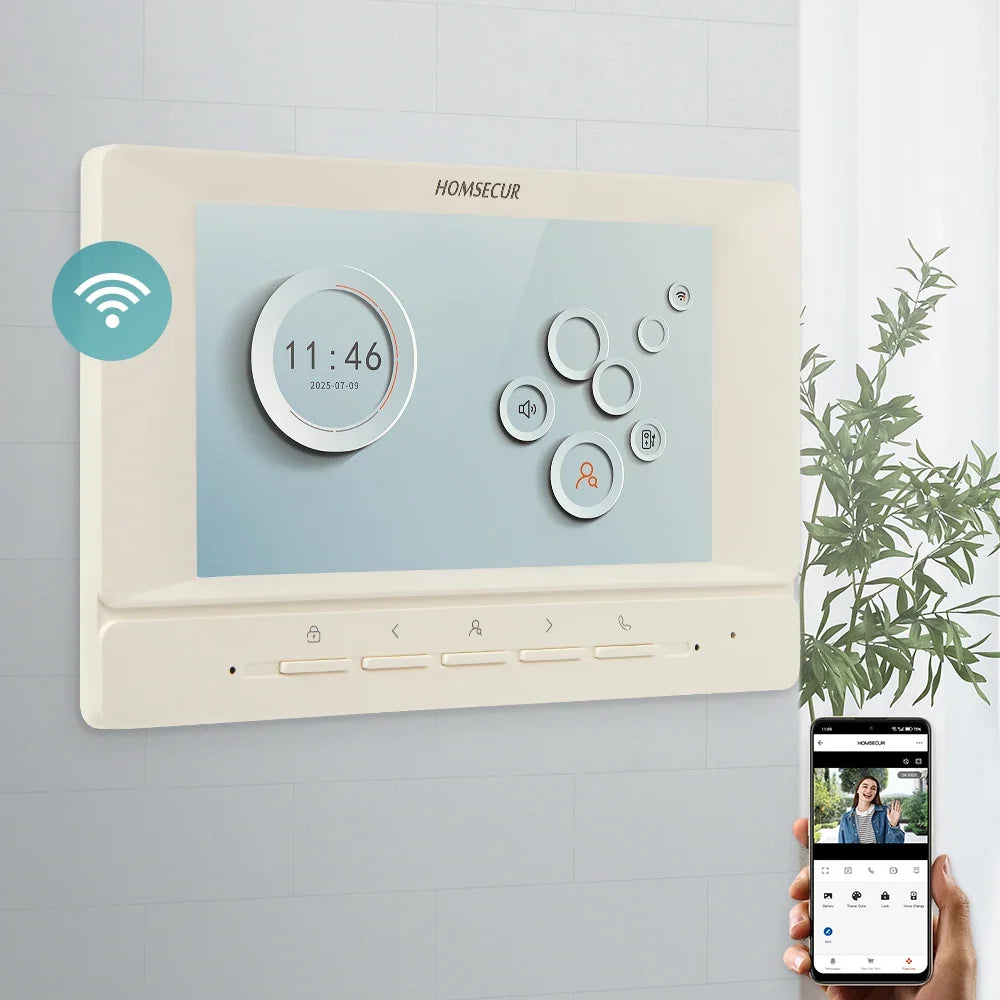 (not Standalone) Homsecur Indoor Monitor V7022a-Ahd-Wifi for XSL Video