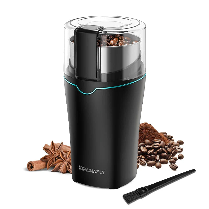 KIRAINAFLY 300W Electric Coffee Grinder With Removable Stainless Steel Cup