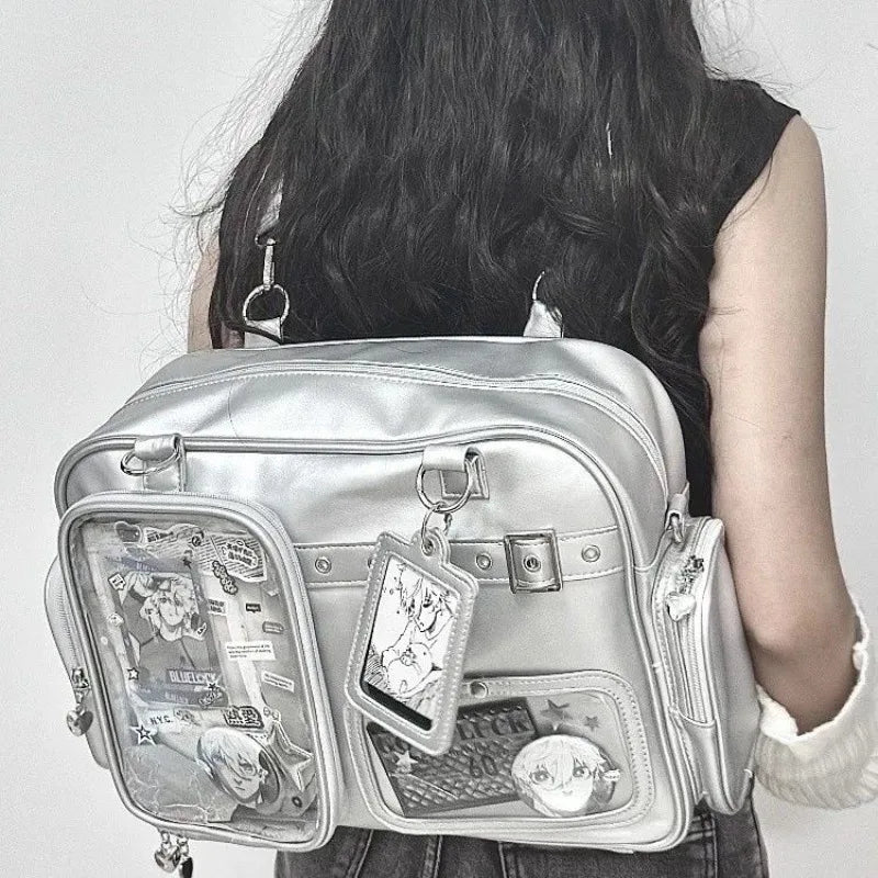 Bolso Bandolera Pastel con Ventana Transparente