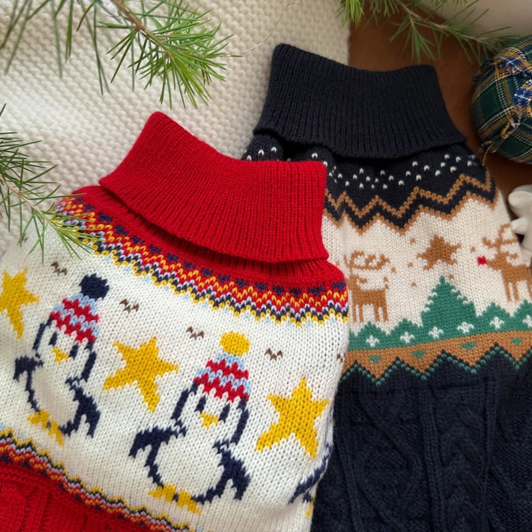 New Christmas Sweater for Small Medium Dog Warm Sweater Clothes for Dog Cat Party Wear