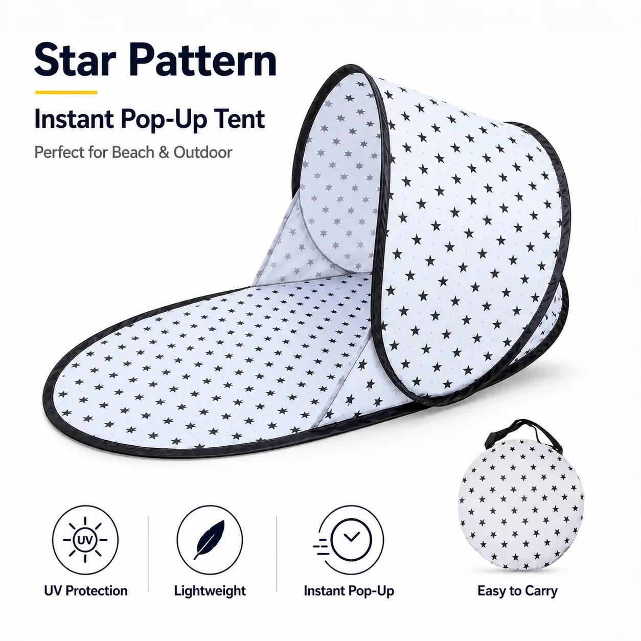 Outdoor tent for single casual use, quick setup in one second,beach sun protection, sunshade, camping, sunbathing