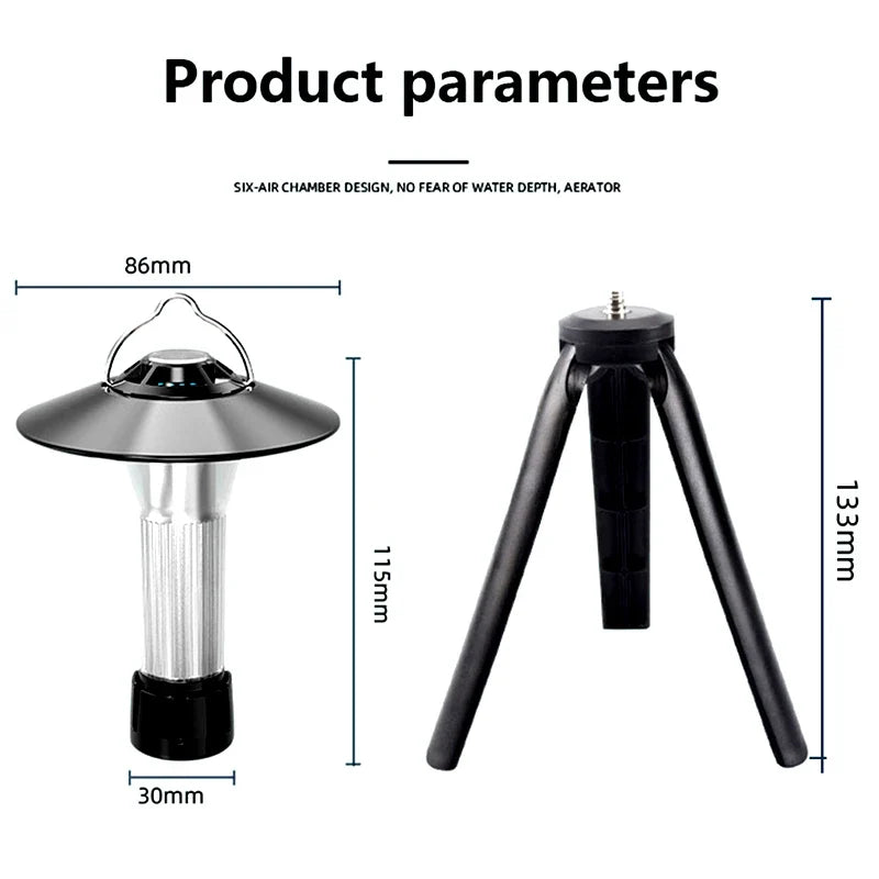 Camping Lantern with Tripod Dimmable Rechargeable LED Camping Tent Light Portable Small Camping Lamp Warm Light Tent Lantern