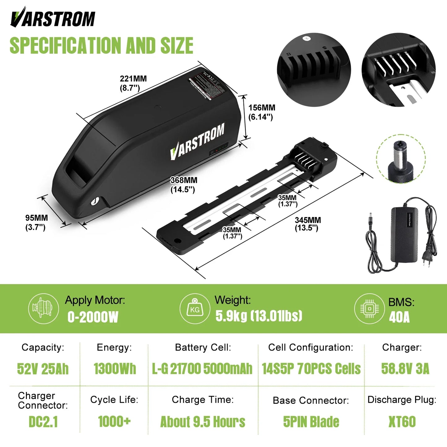 Hailong Max 48V 30Ah Ebike Battery Pack With 40A BMS