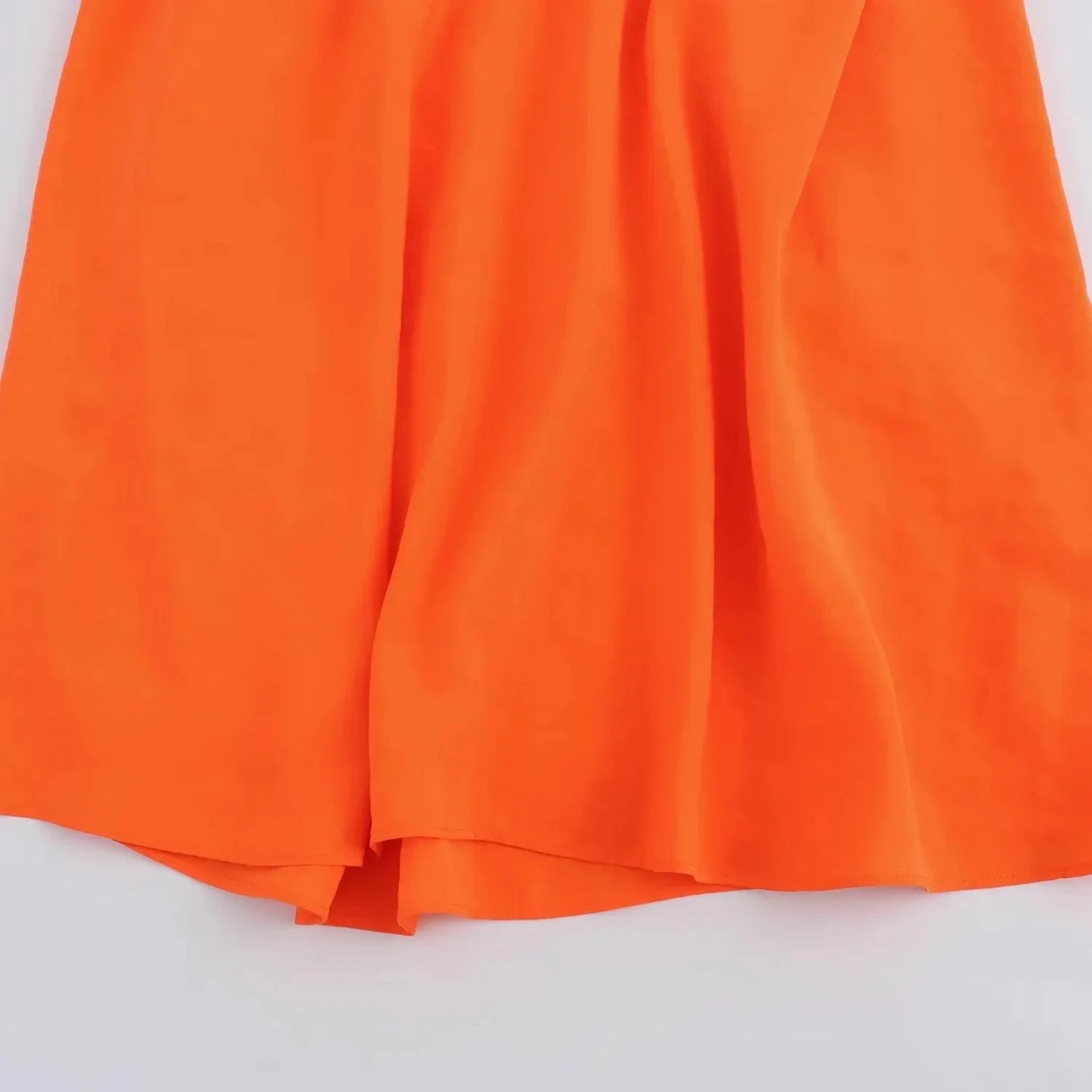 Foridol Orange Backless Tie Up Sexy Summer Women Dress V Neck A-line Beach Slip Dress 2025 Spaghetti Strap Party Midi Vestidos