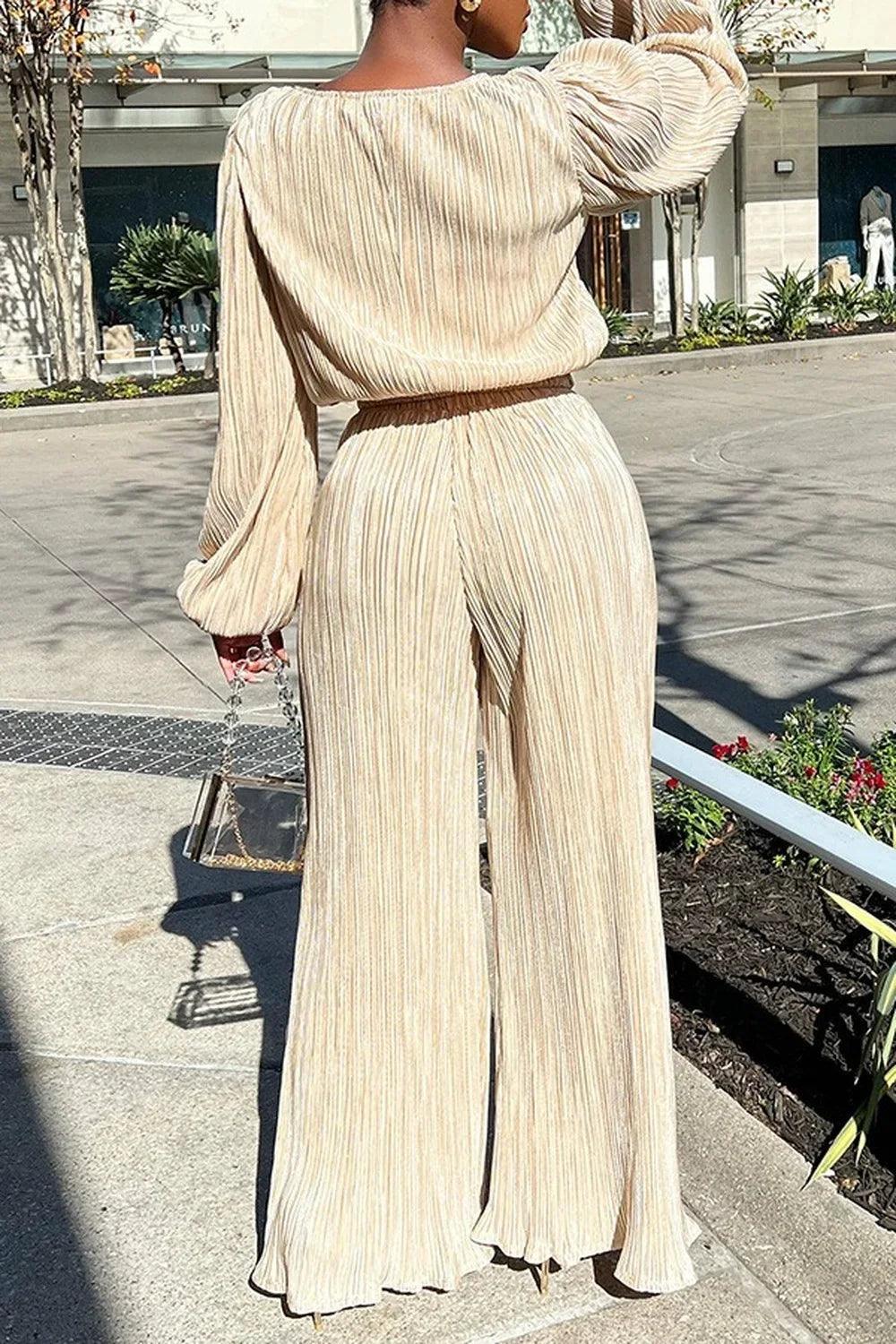High Elasticity Two Piece Set for Women Long Sleeve O neck Tops Women's Tracksuit Female Casuals Home Loose Wide Leg Pant Sets