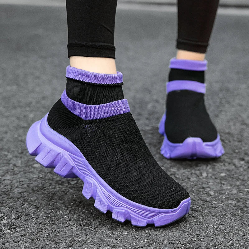 New Luxury Women's Comfortable Sneaker Lightweight Platform Men's Casual Sports Shoes Anti Slip Thick Soled Tenis Walking Shoes