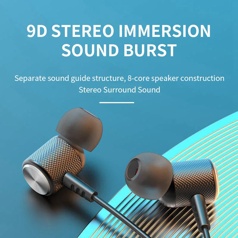 Wireless Bluetooth Earphones 9D Stereo Surround Headphone Neckband Magnetic Sport Headset Neck-hanging Earbuds For iPhone Huawei