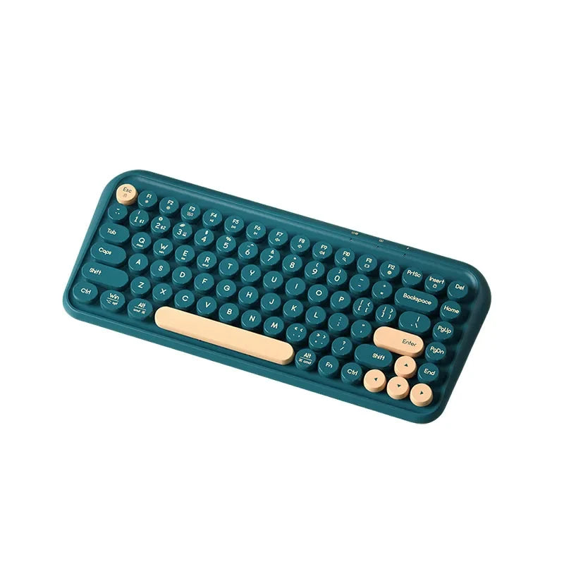 B.O.W K500D  Wireless Bluetooth keyboard with light sound, retro style, ultra-thin and portable for office use