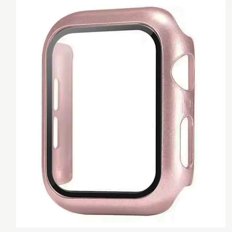 Tempered Glass+Case For Apple Watch 38-40mm 41mm 42mm 44mm 45mm 46mm Screen Protector Protective Cover iWatch 11 10 8 7 9 6 SE 5