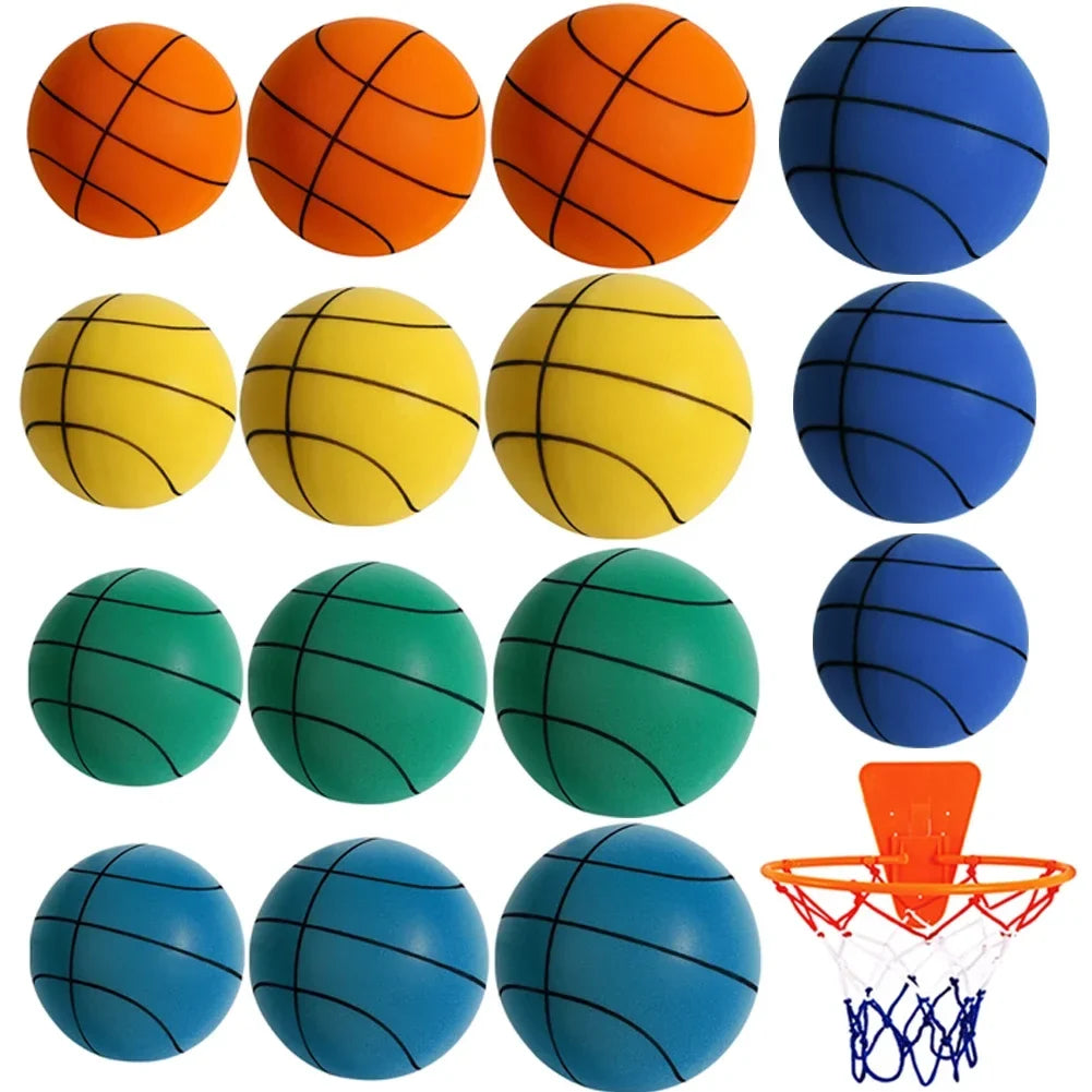 Silent Soft Ball High-Resilience Mute Dribbling Basketball Lightweight 3/5/7 for Various Indoor Activities