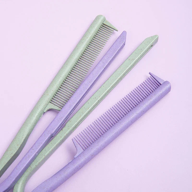 Wheat Straw V-shaped Flat Comb for Hair Straight Salon Hair Brush Straightner Hairdressing Comb Portable Mini Barber Hairbrush