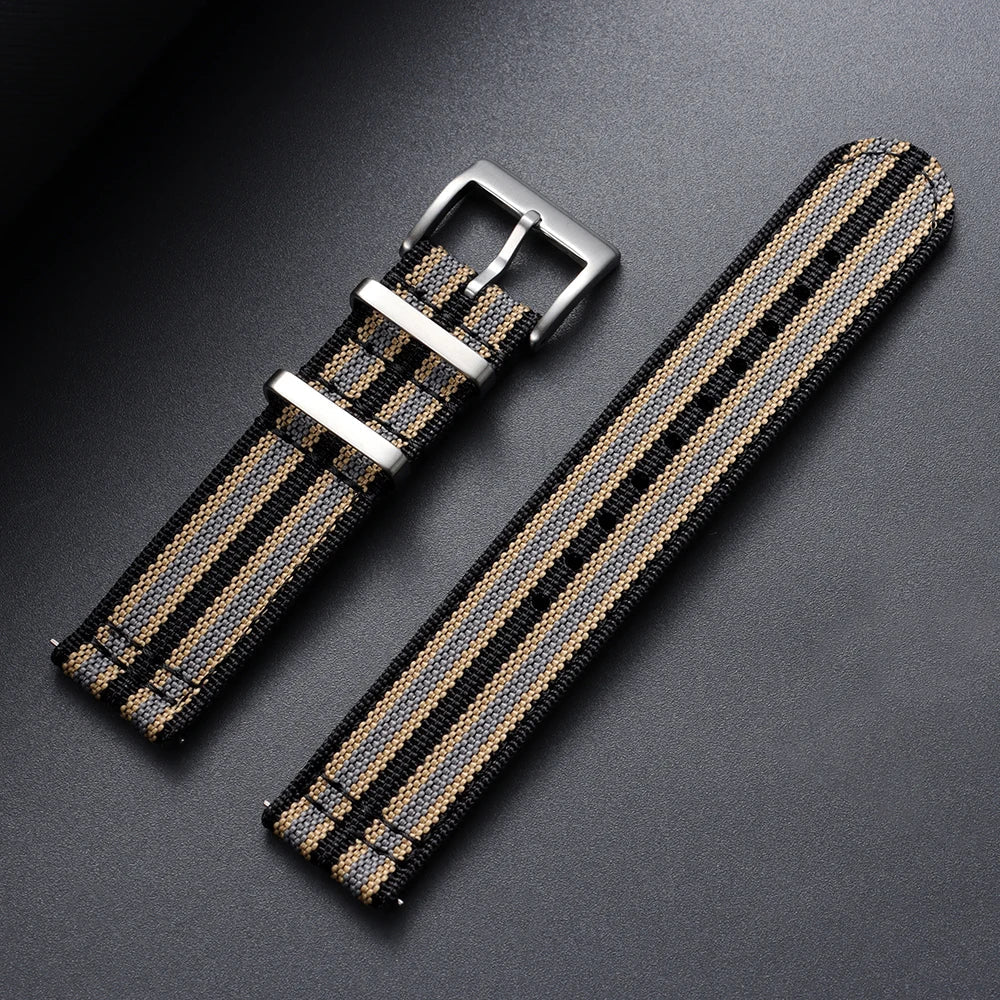 Polar Ribbed Nylon Watch Band - Quick Release Strap For Polar Watches