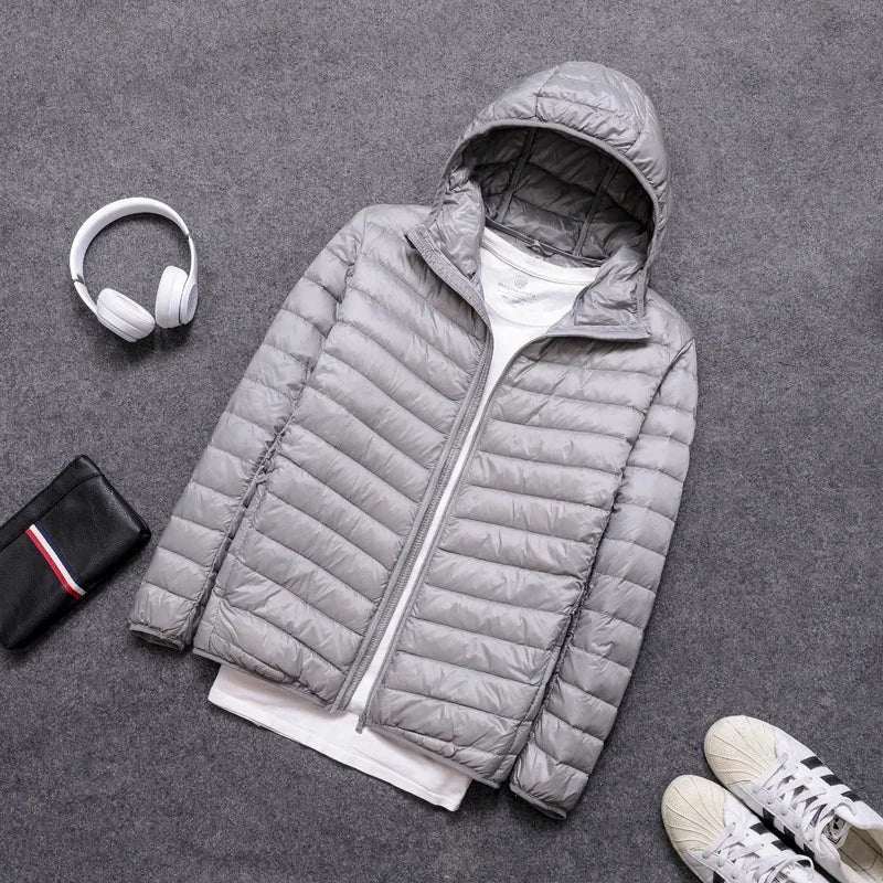 Men's Ultra Light Down Jacket 2024 New Arrivals Spring Winter Feather Ultralight Packable Casual Classic Puffer Coats Men Jacket