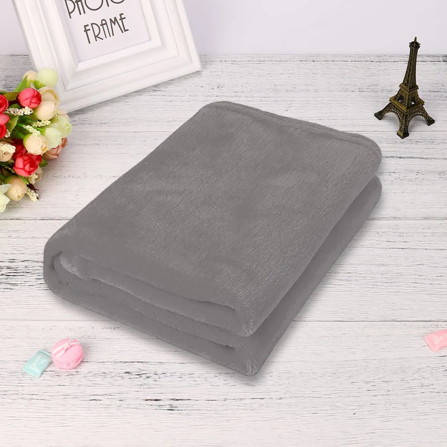 Plain Flannel Coral Blanket Small Fleece Sheet Super Warm Solid Micro Plush Fleece Blanket Throw Rug Sofa Bedding Supplies
