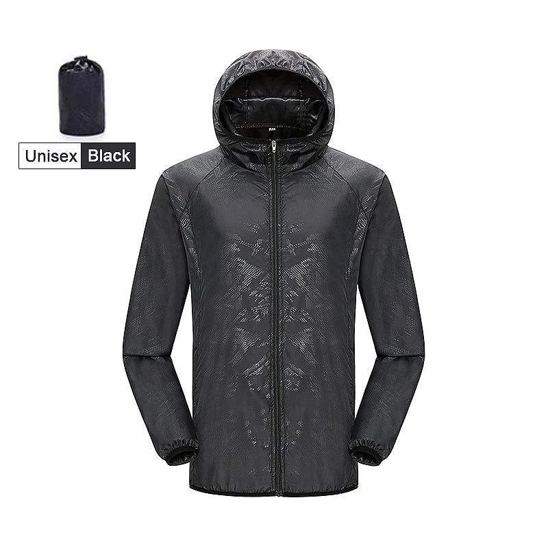 JNLN Men Women Hiking Jacket Unisex Waterproof Quick Dry Camping Windbreaker Outdoor Trekking Climbing Rain Coat Anti UV Clothes