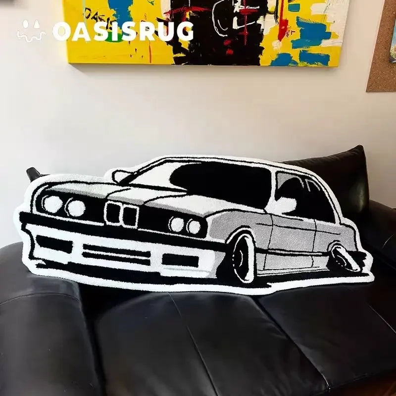 VIKAMA Trendy Car Carpet Comfortable And Soft Home Decoration Personality Creative Footrest Gaming Room Bedside Blanket
