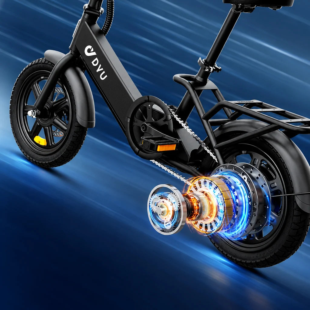 Foldable City E-Bike Powerful Peak Motor & Battery