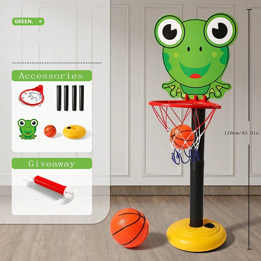 Outdoor Indoor Mini Basketball Hoop for Toddler Adjustable Basketball Goal with One Ball for Kid Birthday Gift for Age 1 and Up