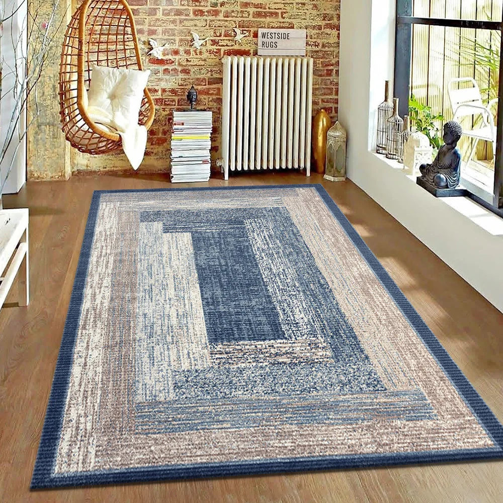 VIKAMA Nordic Style Retro Living Room Carpet Hotel Guest House Sofa Coffee Table Cushion Home Bedroom Non-Slip Bedside