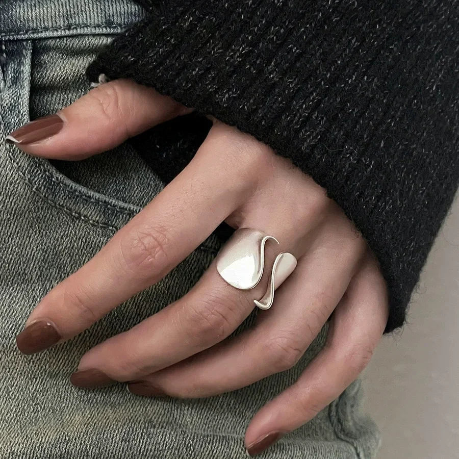 925 Sterling Silver Rings for Women Couple Minimalist Handmade Simple