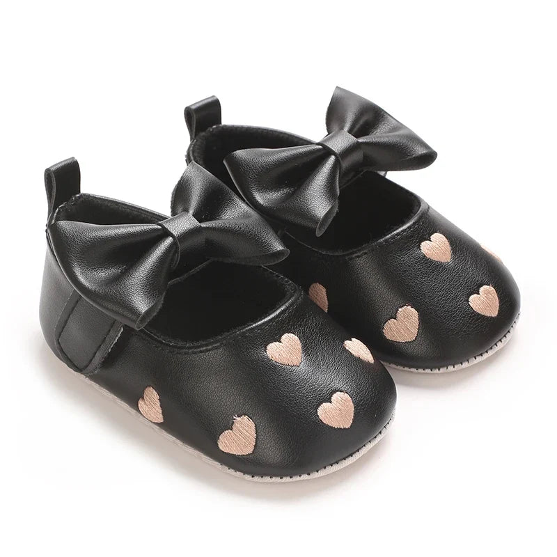 0-1year Baby Shoes Infant Pre-Walker Shoes Girls Princess Bow Shoes