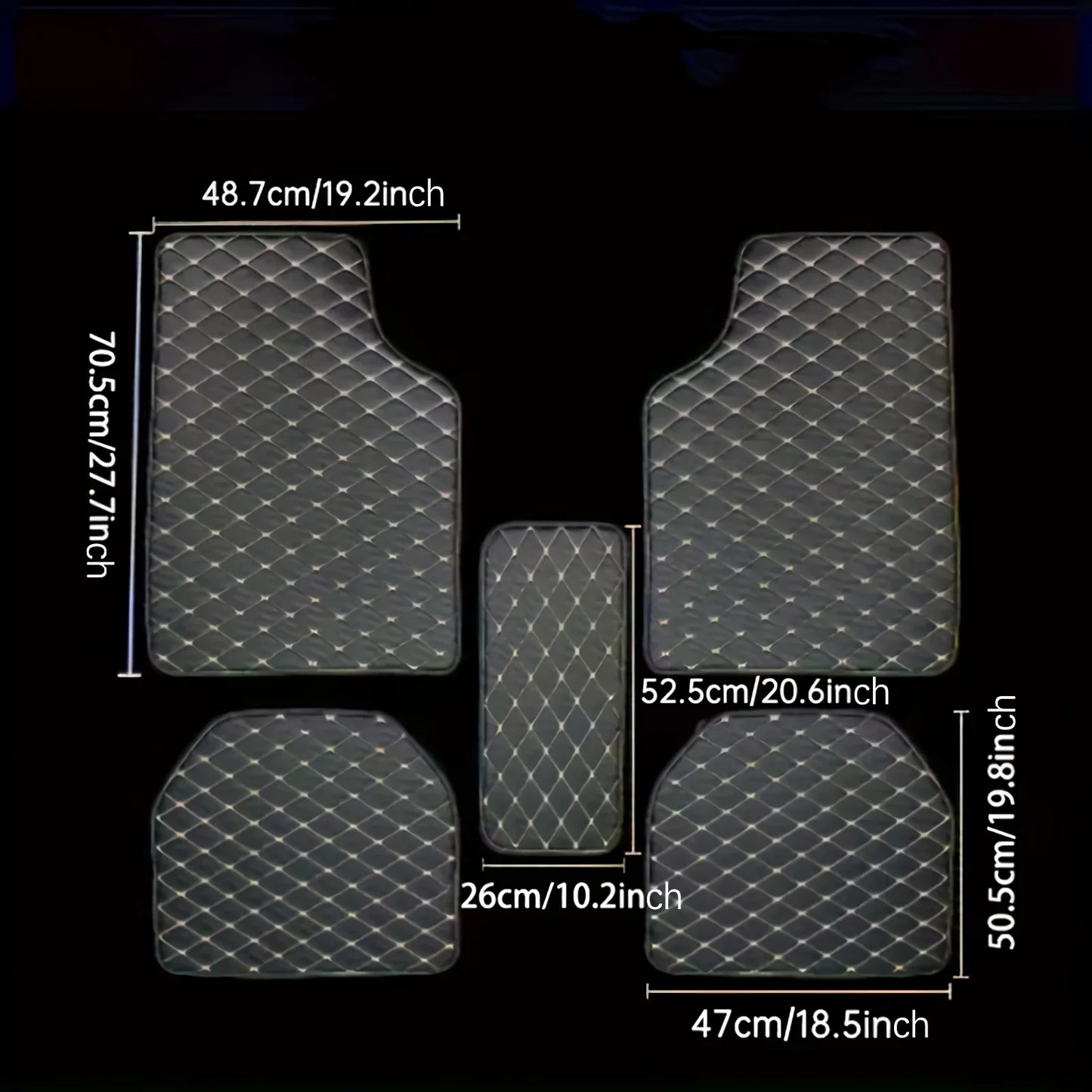 Universal 5Pcs Car Floor Mats PU Leather Waterproof Dust-Proof Auto Foot Pad Protector pads Fashion Car Foot Pad