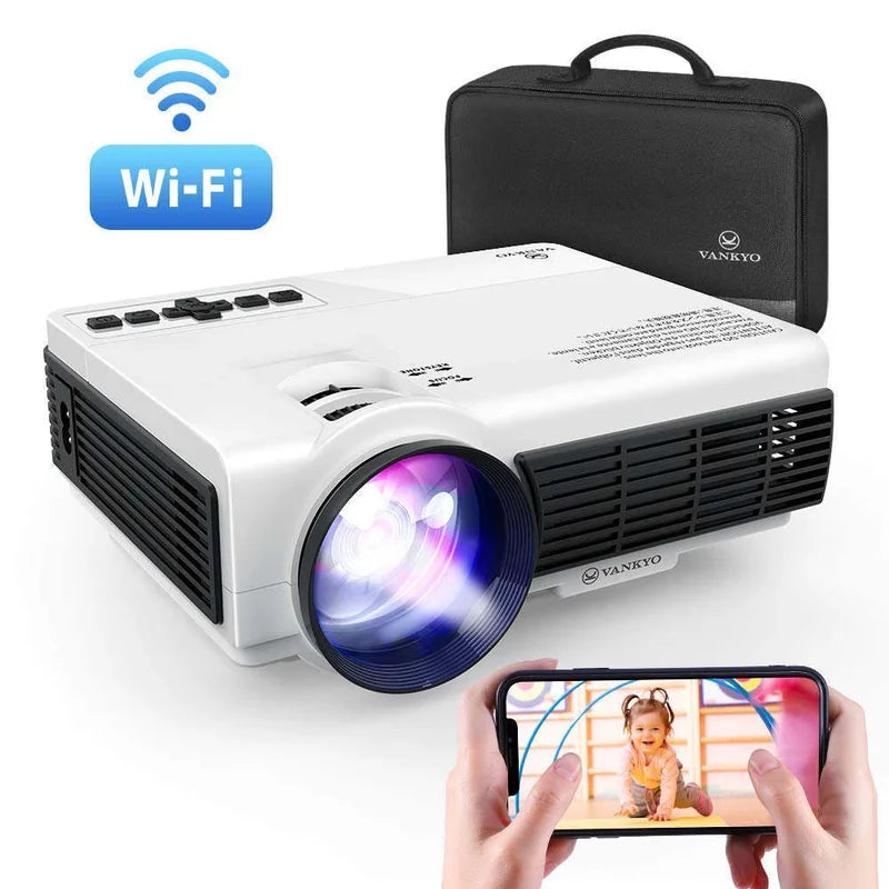 4K Projector 45000 Lumen LED 1080P 5G WiFi Bluetooth UHD Portable Home Theater