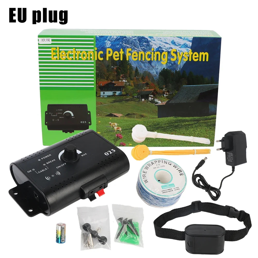 Electric Dog Fence Waterproof Electronic Pet Fence System Containment Pet Accessories Sound Shocked Collar Dog Training Collar