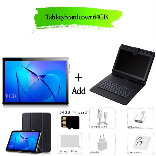 TABLET 10.1 Inch Tablet Android 13 Tablet 6GB RAM 128GB ROM 4G Mobile Phone Call Octa Core 8 CPU AI Speed-up 5000mAh Battery
