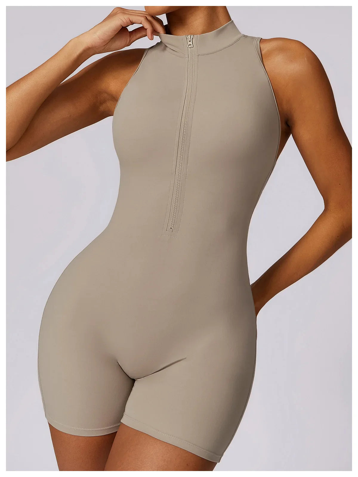 Mono sin mangas para mujer de corte ajustado, ideal para actividades deportivas