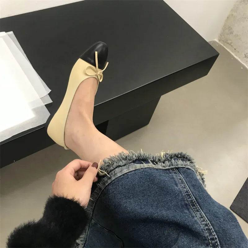 2026 New Spring Butterfly-knot Women Loafer Elegant Mix Colors Slip On Shoes Laides Comfort Soft Sole Ballet Flats Single Shoes