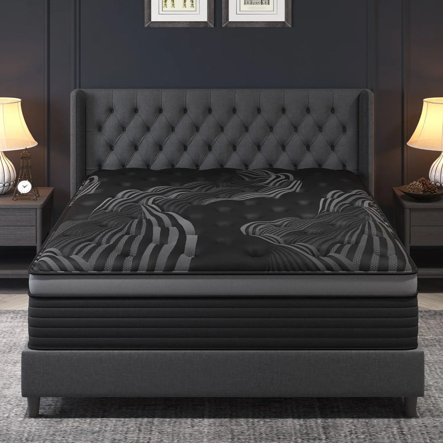 12"14" Gel Memory Foam Hybrid Pocket Spring Mattress Twin Full Queen