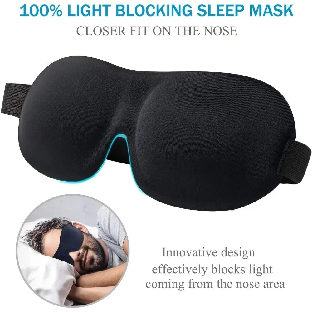 3D Sleep Mask Blindfold Sleeping Aid Soft Memory Foam Eye Mask for Sleeping Travel Light Slaapmasker Eye Cover Lightweight Style