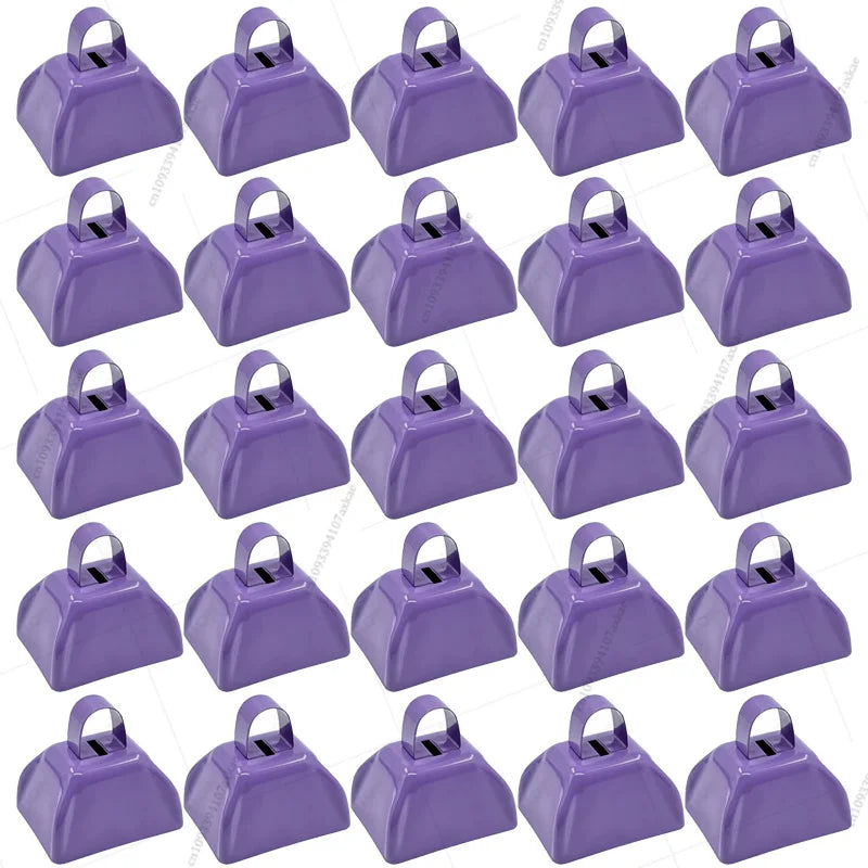 12-100 Pcs Metal Cowbells for Sporting Event 3 Inch Small Noise Makers