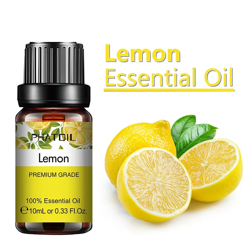 PHATOIL 10ml Ginger Essential Oil for Perfume Candles Making Spa Massage Humidifier Rose Jasmine Pine Needles Tangerine Thyme
