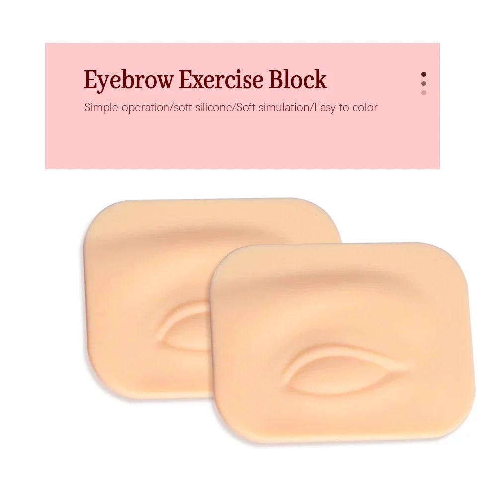 Premium 5D Silicone Eyebrow Tattoo Practice Training Skin Pad for Eye Permanent Makeup Board Beauty Academy Cosmetic Synthetic