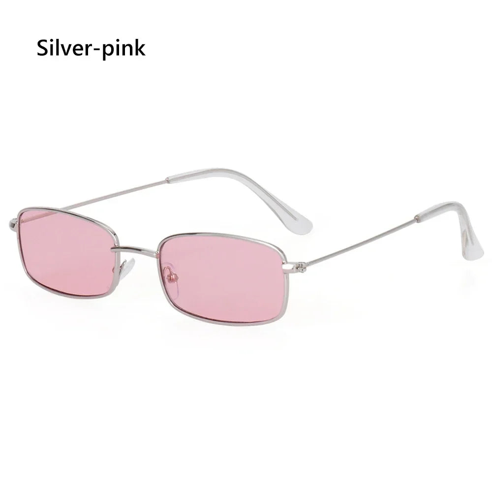 1PC Vintage Small Frame Shades Retro Oval Black Sunglasses Unisex Luxury Brand Designer Pink Sun Glasses Female Travel Eyewear