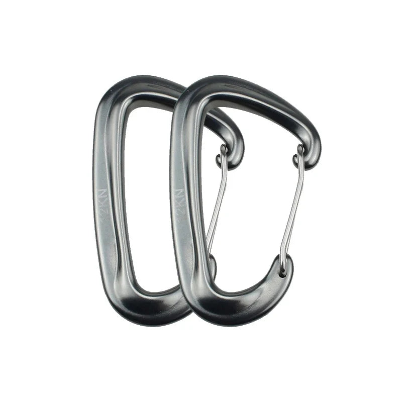 12KN Small Climbing Carabiner D-Shape Mountaineering Buckle Hook