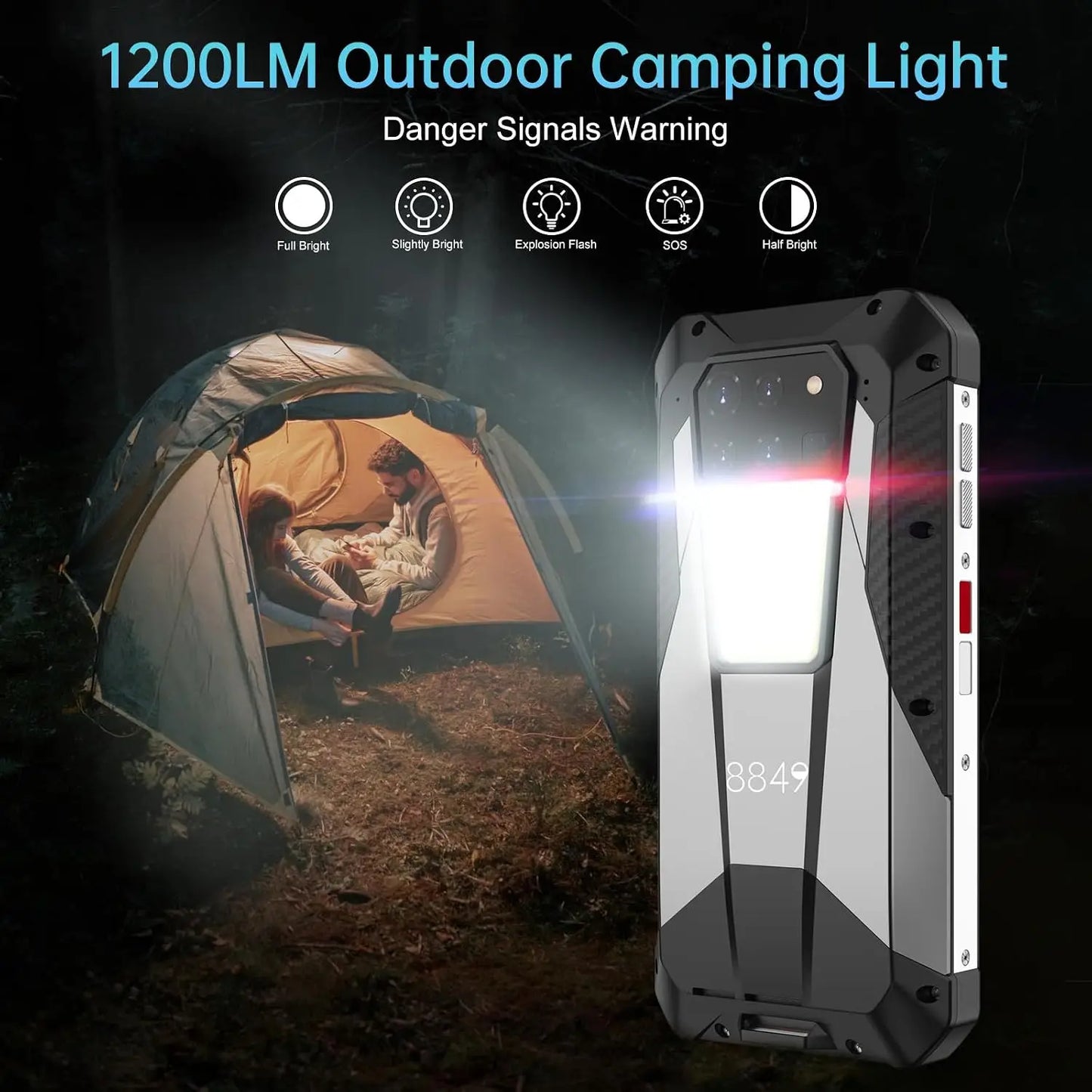 8849 Tank 3 Rugged Smartphone 23800mAh Android 15 512GB 200MP Camera Large Camping Light Waterproof Outdoor 5G Cell Phone 2026