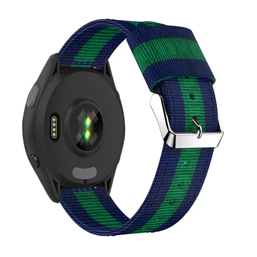 Garmin 20/22mm Quick Release Striped Canvas Nylon Band
