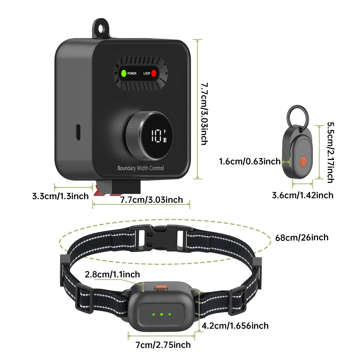 New Pet Electric Fence Collar Electronic Pet Containment System In-Ground Wired Fence Waterproof Rechargeable Dog Shock Collars