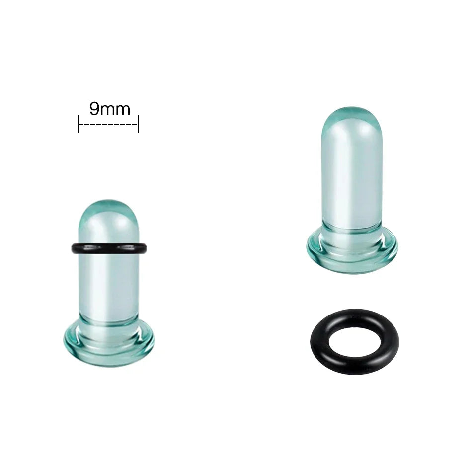 2pcs Glass Ear Gauges Stretching Kit Short Taper Expander 1.6-16mm